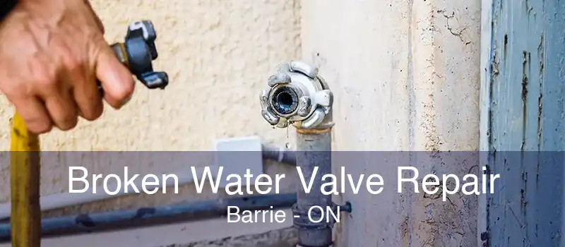 Broken Water Valve Repair Barrie - ON